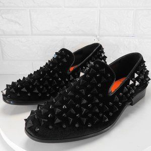 Tallia Treviso Black Velvet Chic Loafers 7.5 M